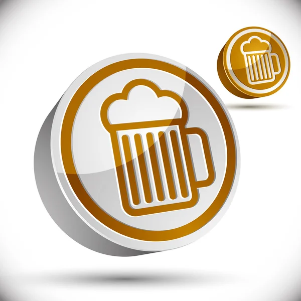 Icono de cristal de cerveza. — Vector de stock