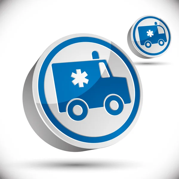 Ambulance auto pictogram. — Stockvector