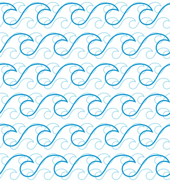 Waves simple seamless pattern. — Stock Vector