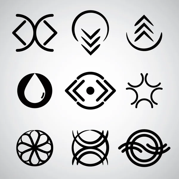 Set abstrakter Vektorsymbole. — Stockvektor