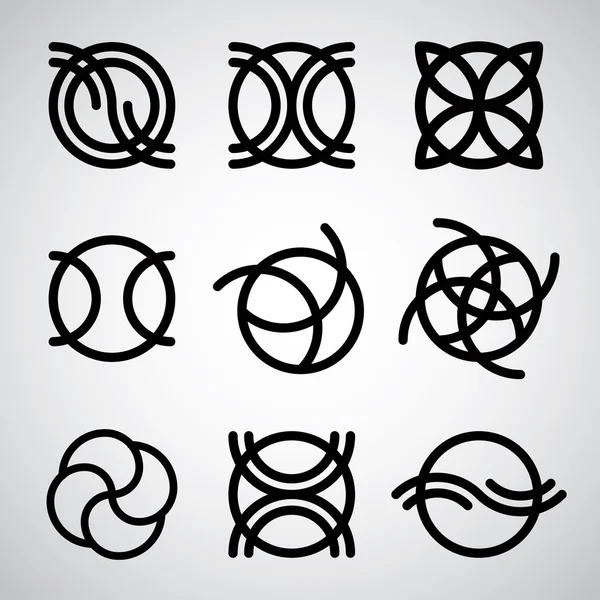 Абстрактные круглые иконки . — стоковый вектор