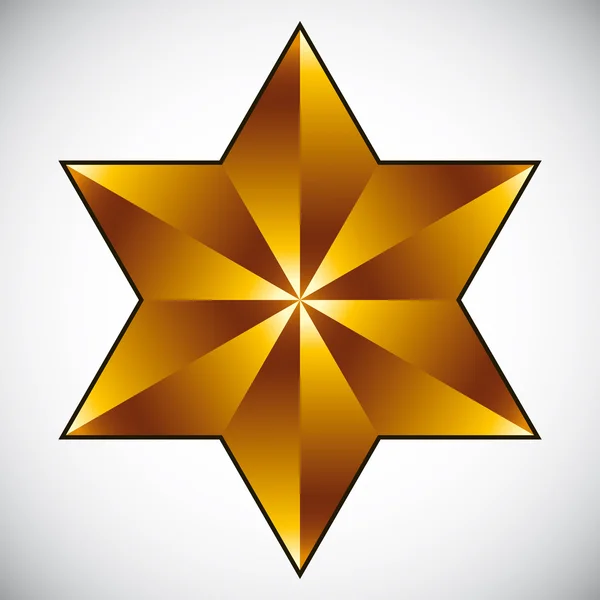 Estrella de seis puntos . — Vector de stock