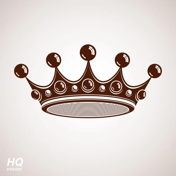 Royal designelement, regal ikonen. Vector majestätisk krona, lyx — Stock vektor