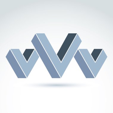 Vektör soyut öğe onay işaretli ve üç V giriş