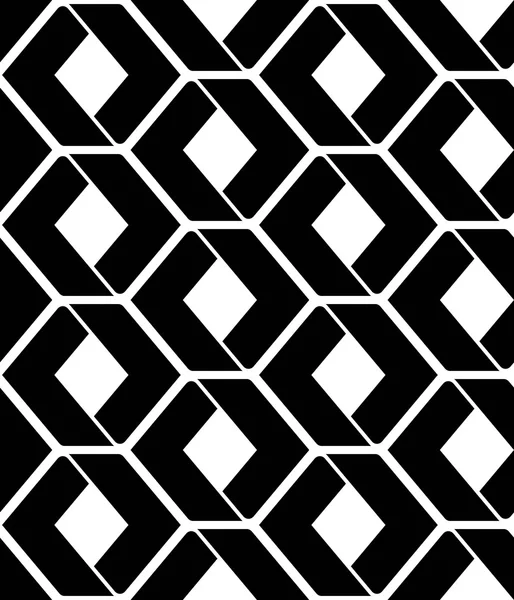 Monochrom endlose Vektortextur mit geometrischen Figuren, Motiv — Stockvektor
