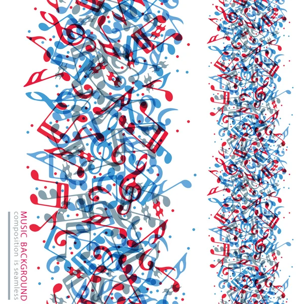 Toile de musique verticale colorée vectorielle, bande transparente avec aquati — Image vectorielle