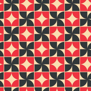 Vektör rhombs ve haçlar geometrik arka plan, te kontrast