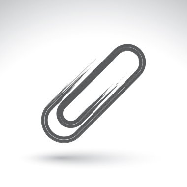 Elle çizilmiş basit vektör ek simgesini, realisti çizim fırçası