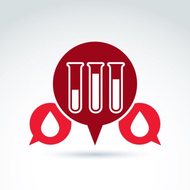 Donor blood and Circulatory system icon, test tube, virus, epide clipart