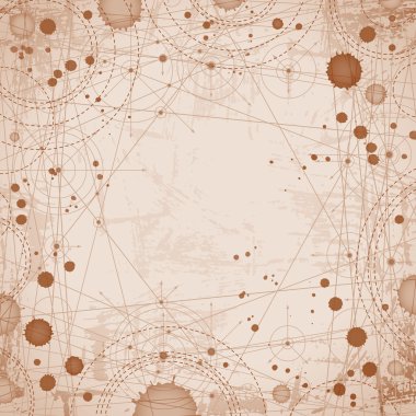 Geometrik soyut noktalı çizim, mimari proje. 