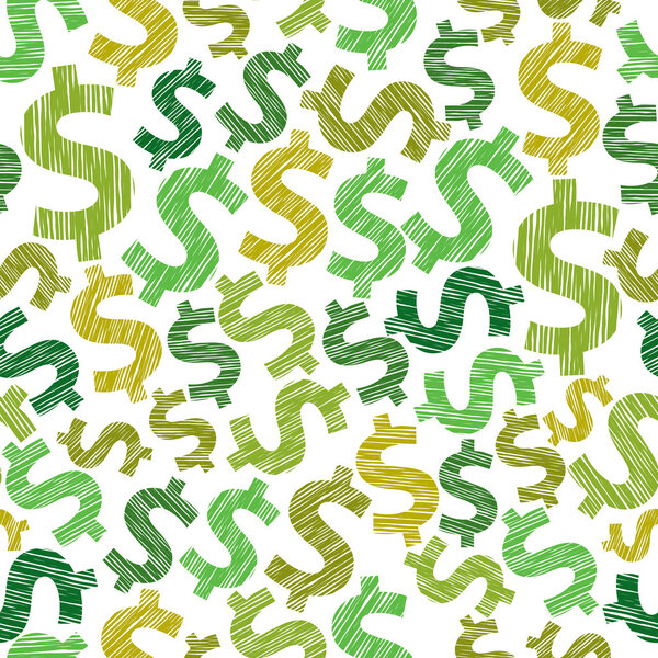 Dollar seamless background, economy and money theme vector seaml