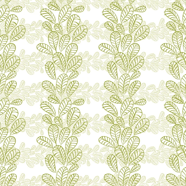 Seamless leaves pattern, floral wallpaper, hand drawn, vector. — Stock Vector