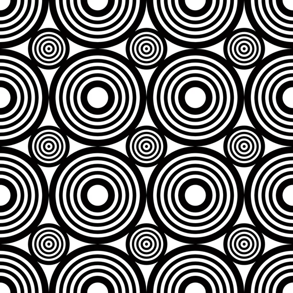 Naadloze geometrische zwarte en witte strepen achtergrond, eenvoudige ve — Stockvector