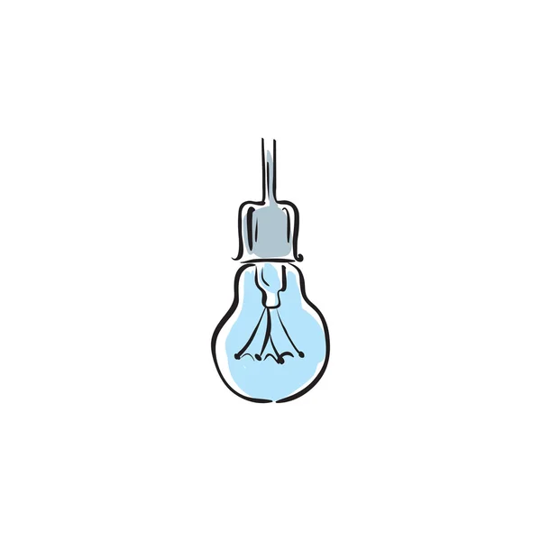 Bombilla vectorial de luz aislada sobre fondo blanco, vector illustrat — Vector de stock