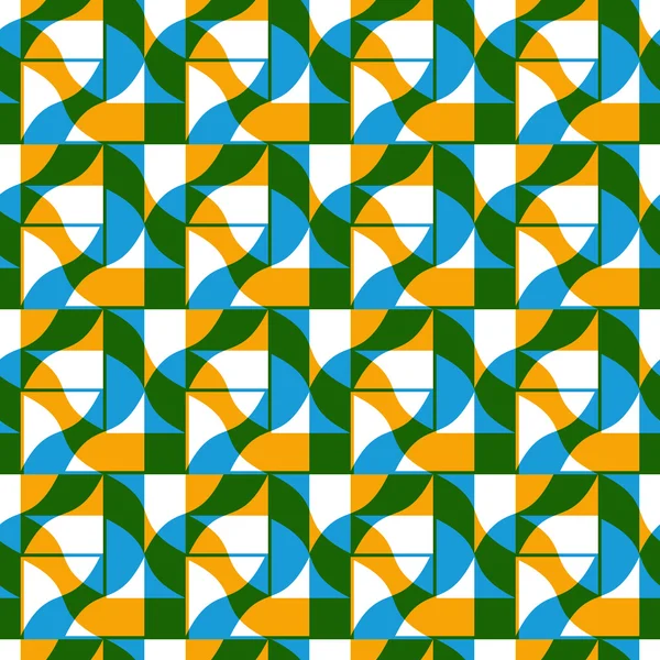 Ornate mosaic seamless pattern, geometric vector background. — Stock Vector