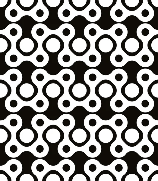 Abstracte geometrische zwarte en witte achtergrond, naadloze patroon, — Stockvector