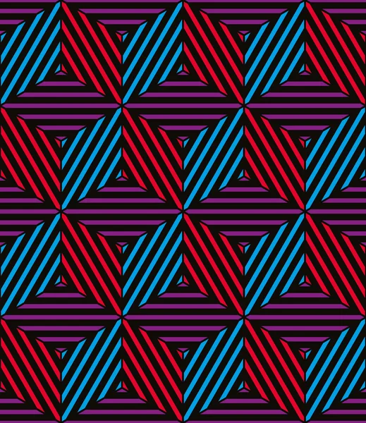 並んで 3 d ボックス シームレス パターン、幾何学的ベクトルの背景. — ストックベクタ