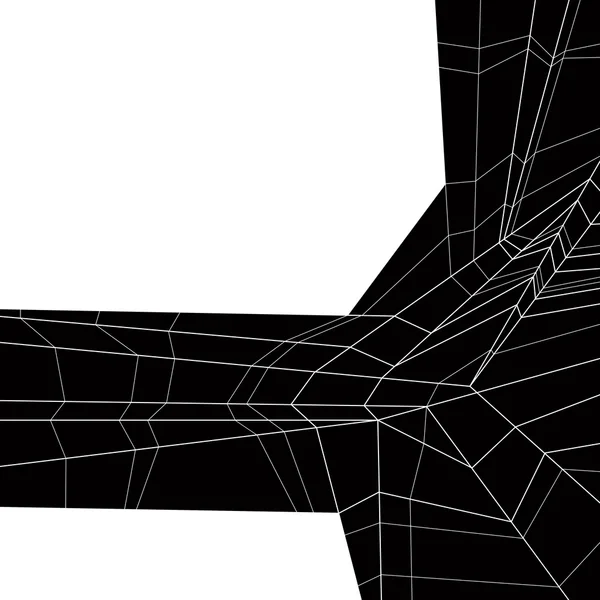 Vektor abstrakt geometrischen Hintergrund, zeitgenössischen Stil schwarz a — Stockvektor