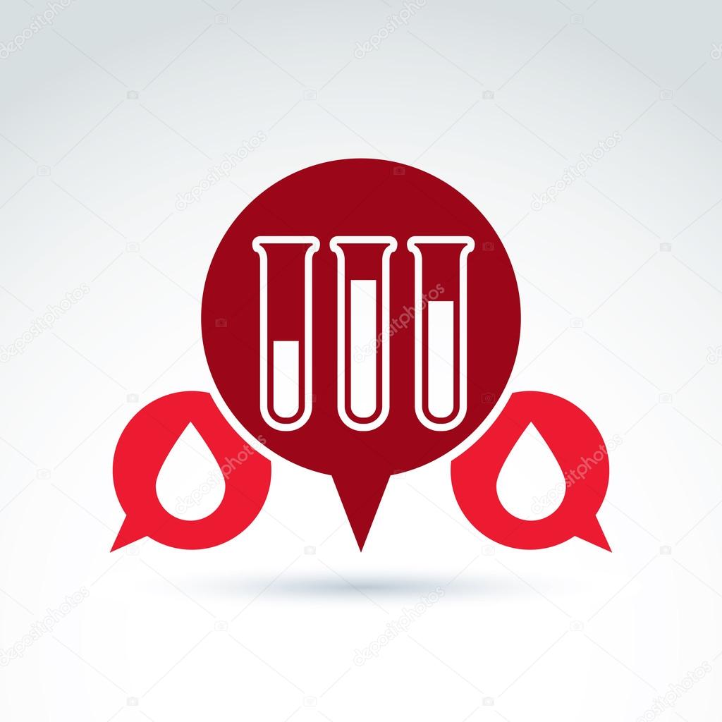 Donor blood and Circulatory system icon, test tube, virus, epide
