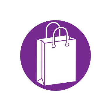 alışveriş poşeti vektör simgesi.