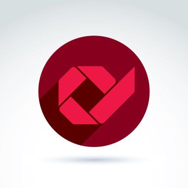 Geometrik soyut sembol, vektör grafik tasarım ögesi, simge.