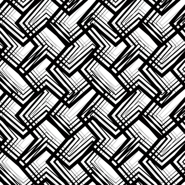 Rayures motif géométrique sans couture noir et blanc, dos vectoriel — Image vectorielle