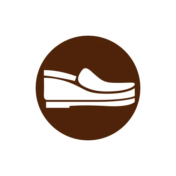 Icona calzature, pittogramma scarpe vettoriali . — Vettoriale Stock