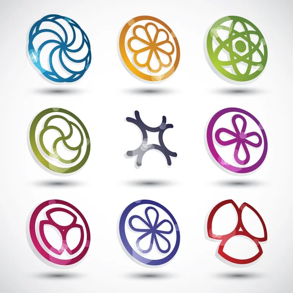 Abstract icons set. — Stock Vector