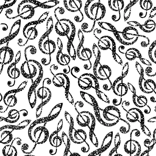 Музична тема безшовний векторний фон з кришками, безшовний Петт — стоковий вектор