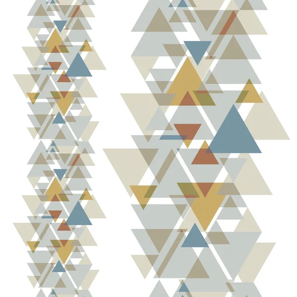 Triangoli geometrici colorati mezzitoni su sfondo bianco . — Vettoriale Stock