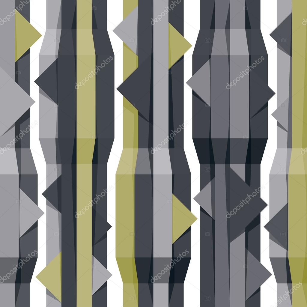 Geometric colorful wallpaper with vertical ribbons, striped brig