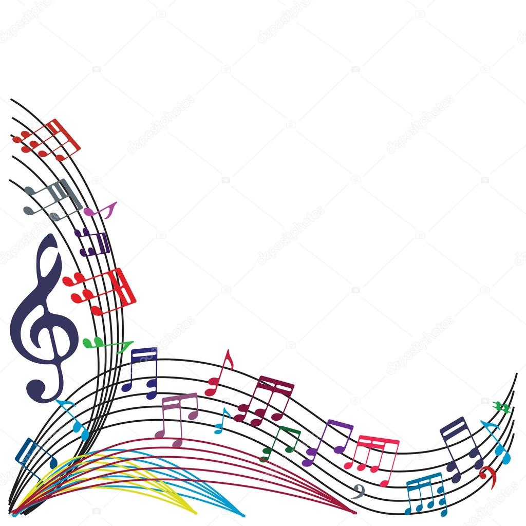 Music notes background, stylish musical theme composition, vecto