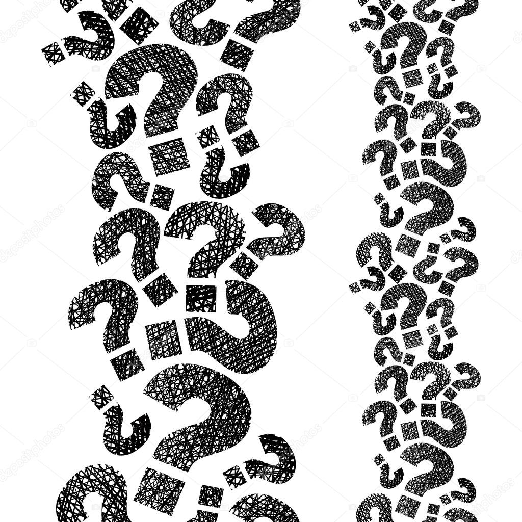 Question marks seamless pattern, vertical composition, vector, h