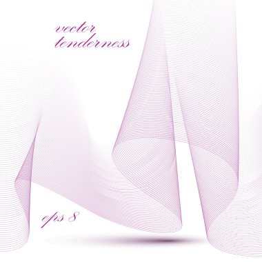 Romantik dekoratif dalgalı şablon, vektör arka plan ışık ile 