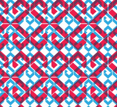 Rhombs, renkli şeffaf sonsuz geom ile Seamless Modeli