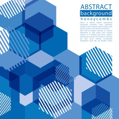 başlığı ve metni, de renkli petek arka plan