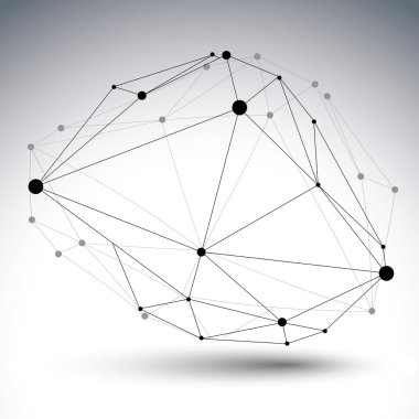 3D mesh modern şık soyut tasarım tel kafes yapısı Isola