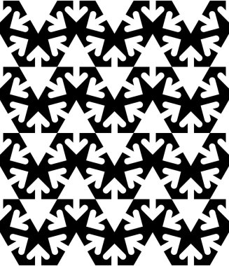 Siyah ve beyaz soyut geometrik seamless modeli dokulu. Ve