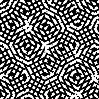 Geometrik dağınık çizgili seamless modeli, siyah vektör sonsuz bac