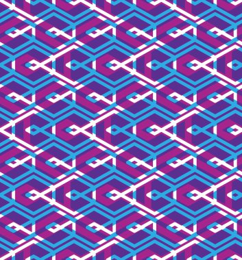 Paralel ile Seamless Modeli iç içe rhombs, renkli infin