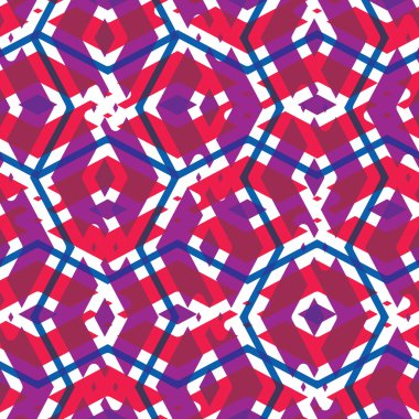 Dikişsiz desen, renkli labirent vektör son dağınık geometrik çizgili