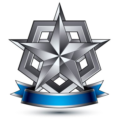 Vektör klasik amblemi beyaz arka plan üzerinde izole. Aristokrat