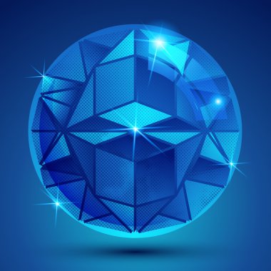 Geometrik figür ile yapılan renkli nokta boyutlu flash Küre