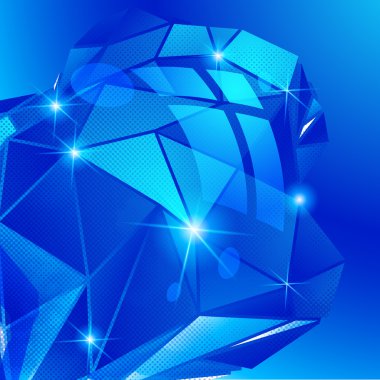 Nokta dokulu boyutlu dis ile çağdaş parlak arka plan