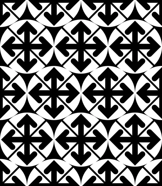 Fütüristik siyah beyaz olağanüstü geometrik sorunsuz patt — Stok Vektör