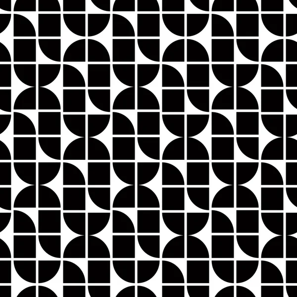 Black and white abstract geometric seamless pattern, contrast re — Stock Vector