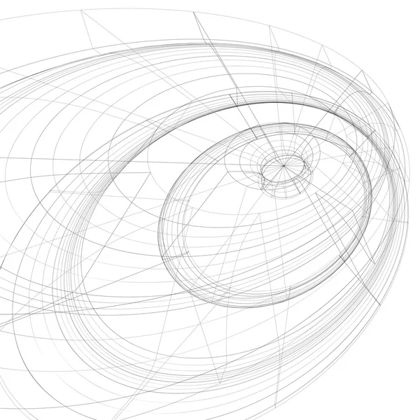 3D Mesh moderner stilisierter abstrakter Hintergrund, monochrome Geometrie — Stockvektor