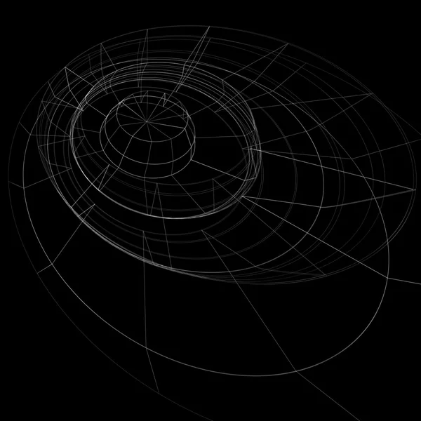 Geometrische dunkle Technik und technischer Hintergrund, grafischer Abst — Stockvektor