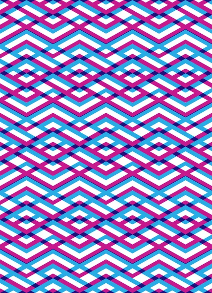 Bright abstract seamless pattern with interweave lines. Vector p — Stock Vector