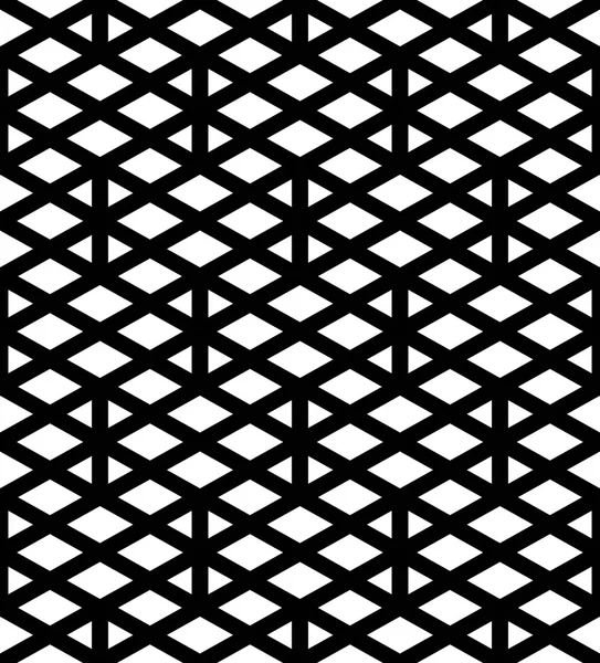 Black and white abstract textured geometric seamless pattern. Sy — Stock Vector